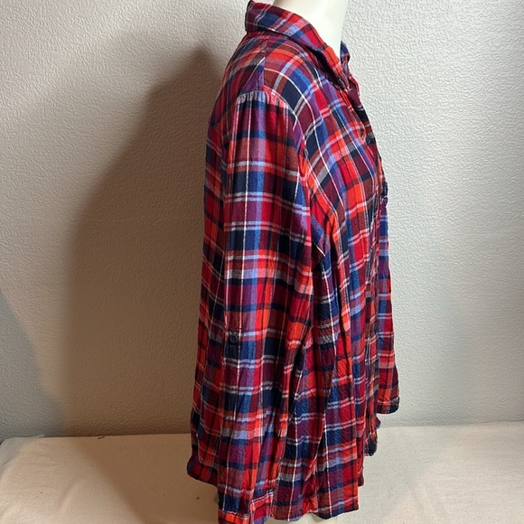 Lane Bryant Plaid Button Down Shirt - Size 14/16 - Picture 4 of 6